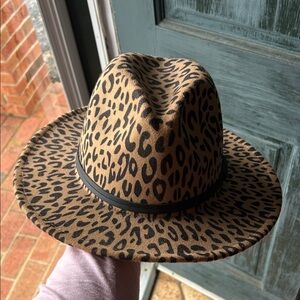 Leopard Print Fedora Hat